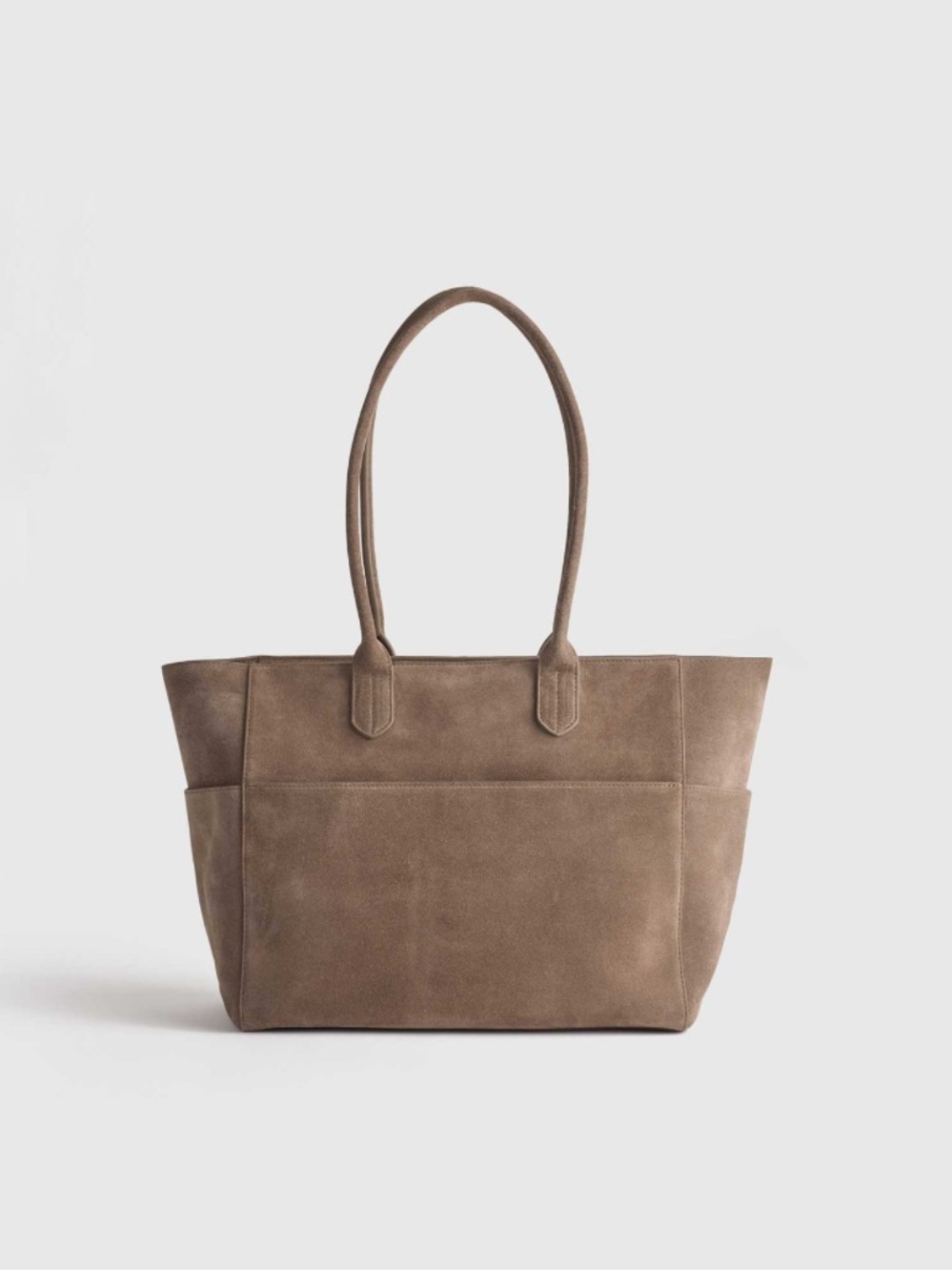 Quince Hudson Suede Tote in Pebble